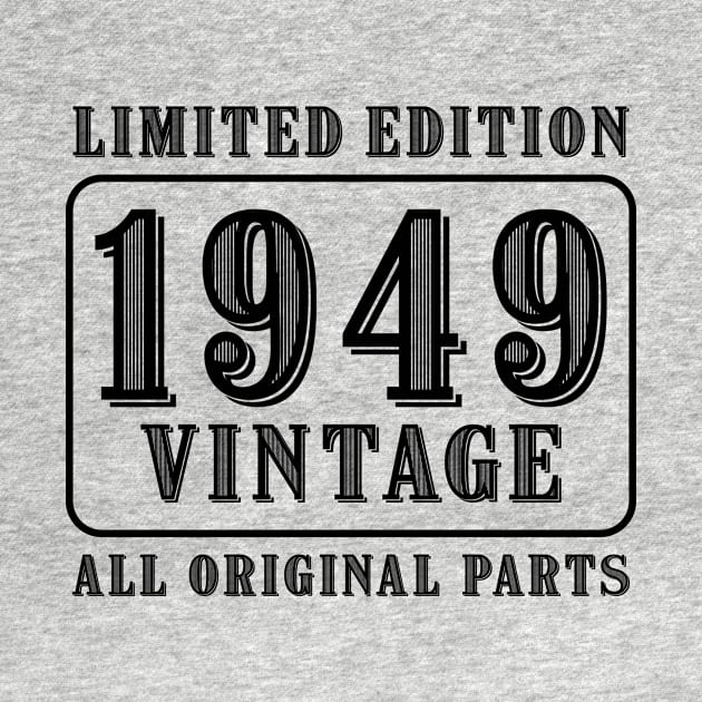 All original parts vintage 1949 limited edition birthday by colorsplash